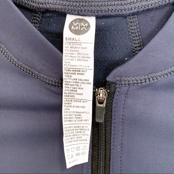 NWOT Vimmia Workout Long Sleeve Zip Up Top - Picture 3 of 8